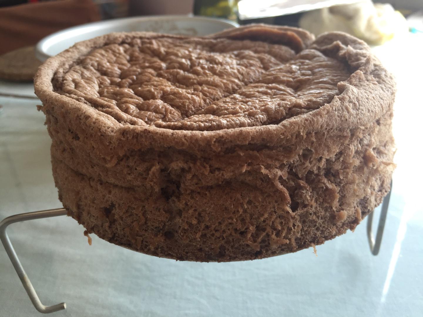 蒸巧克力香蕉蛋糕（6寸蛋糕材料）的做法 步骤12