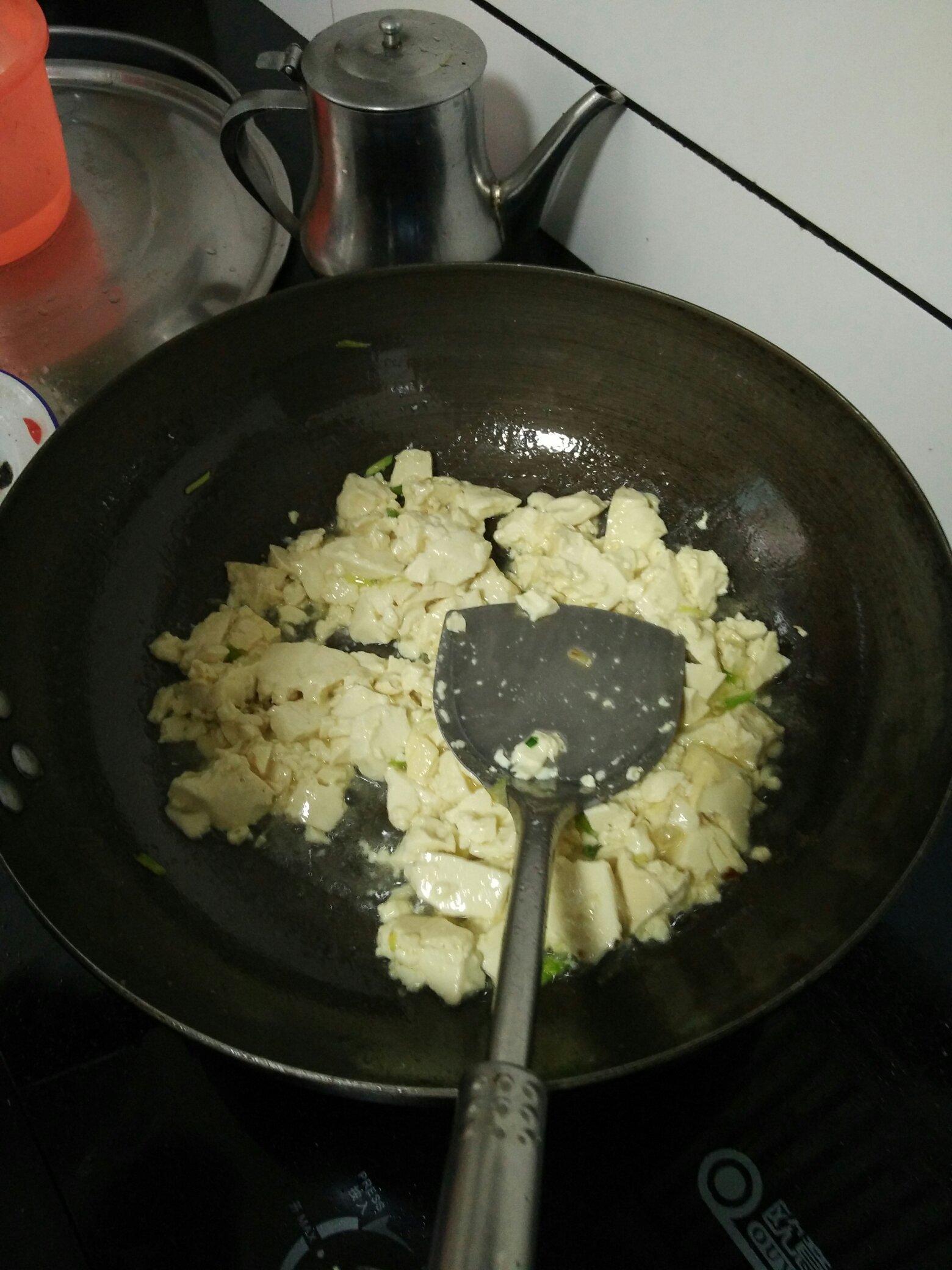 超下飯的蔥花豆腐的做法 步骤4