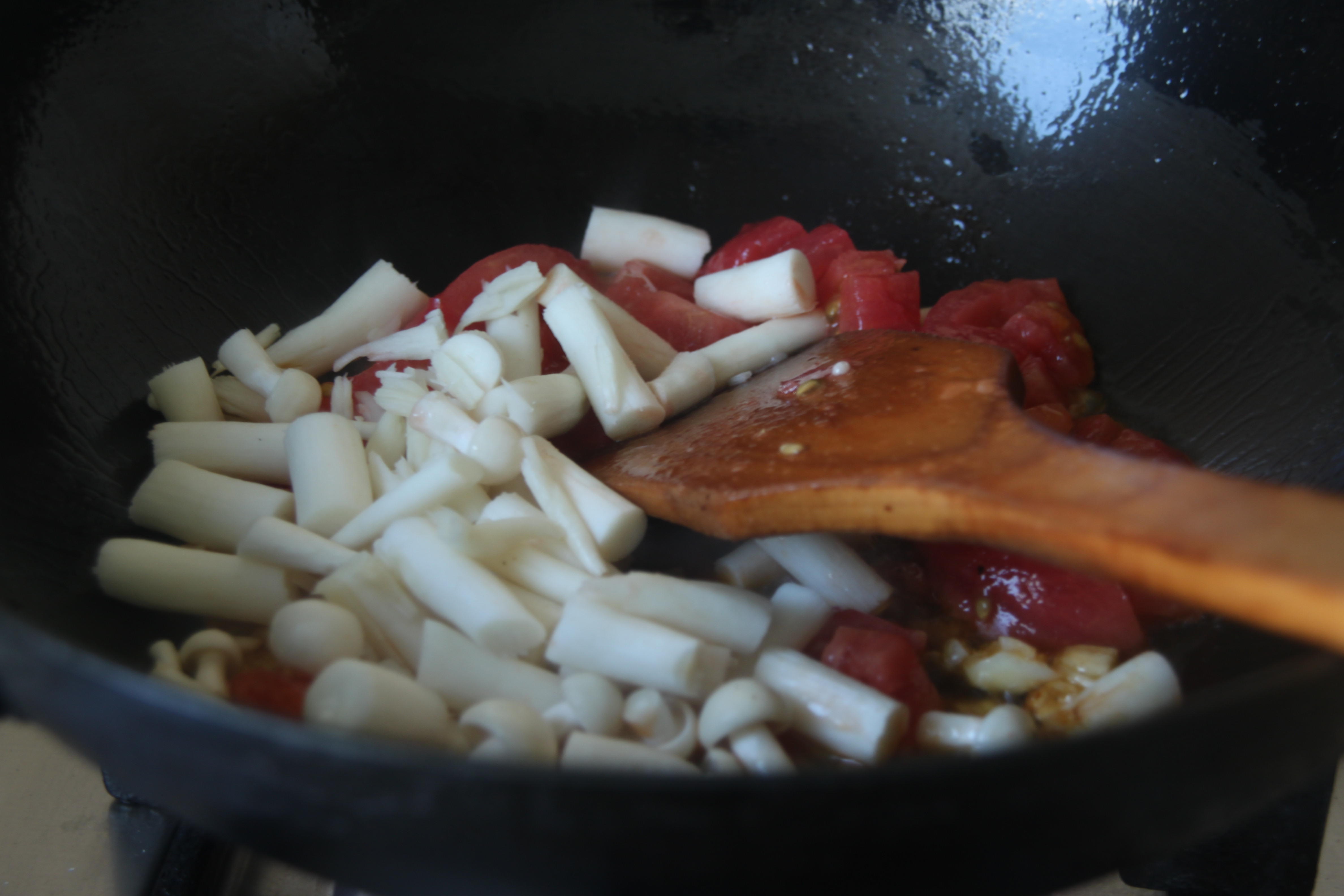 番茄神農菇抹茶麪疙瘩湯-----一碗下去胃暖暖的的做法 步骤8