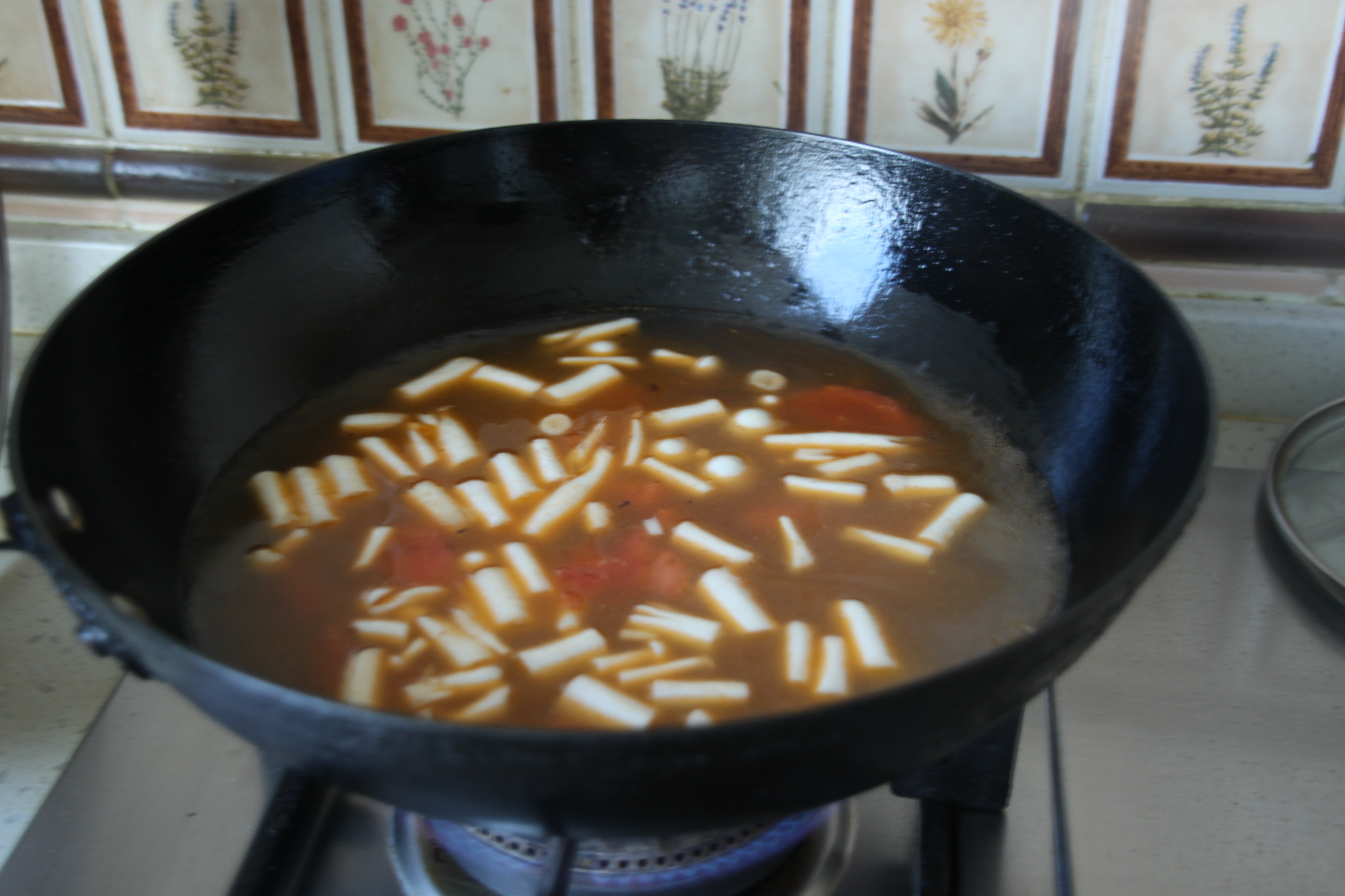 番茄神農菇抹茶麪疙瘩湯-----一碗下去胃暖暖的的做法 步骤9