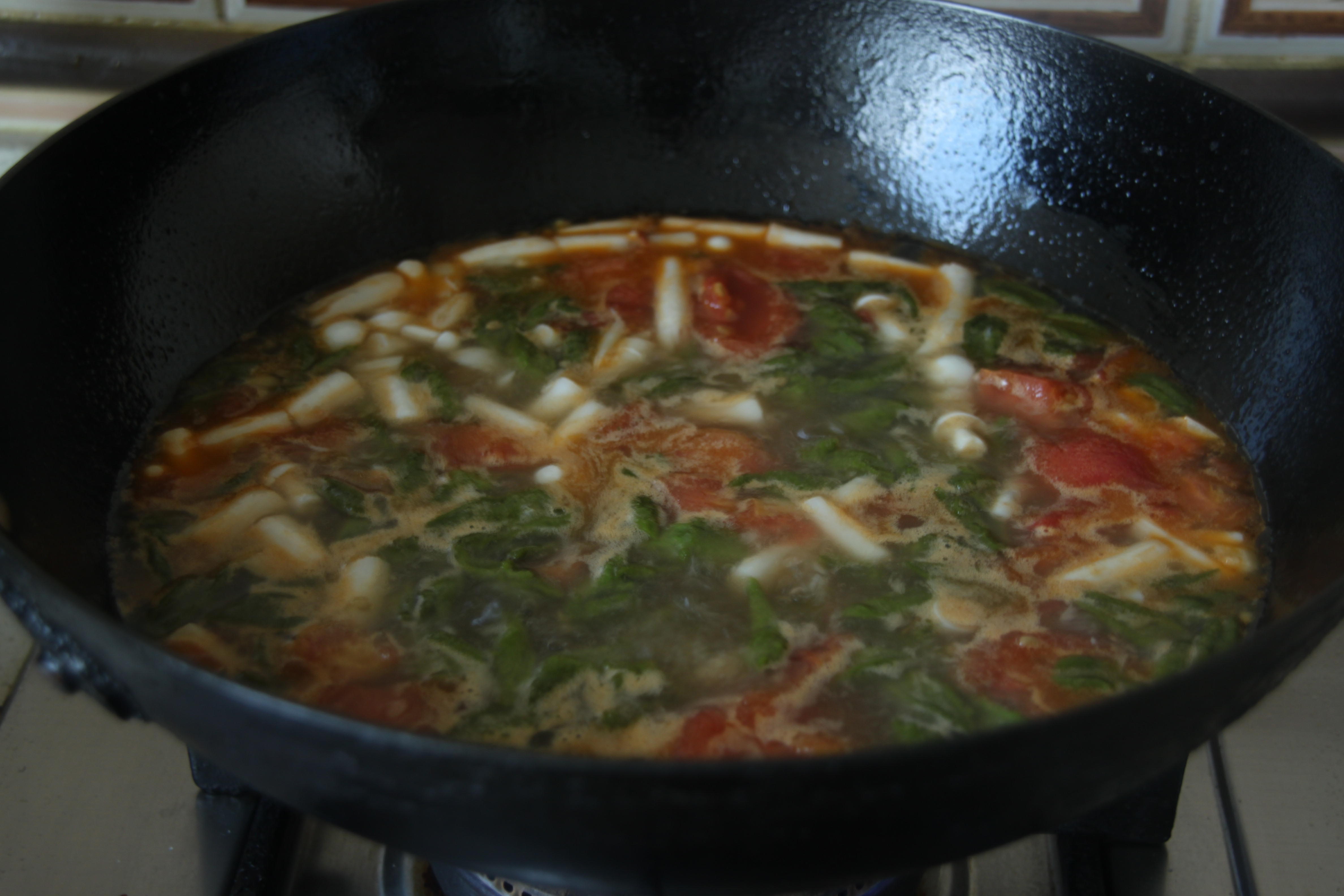番茄神農菇抹茶麪疙瘩湯-----一碗下去胃暖暖的的做法 步骤11