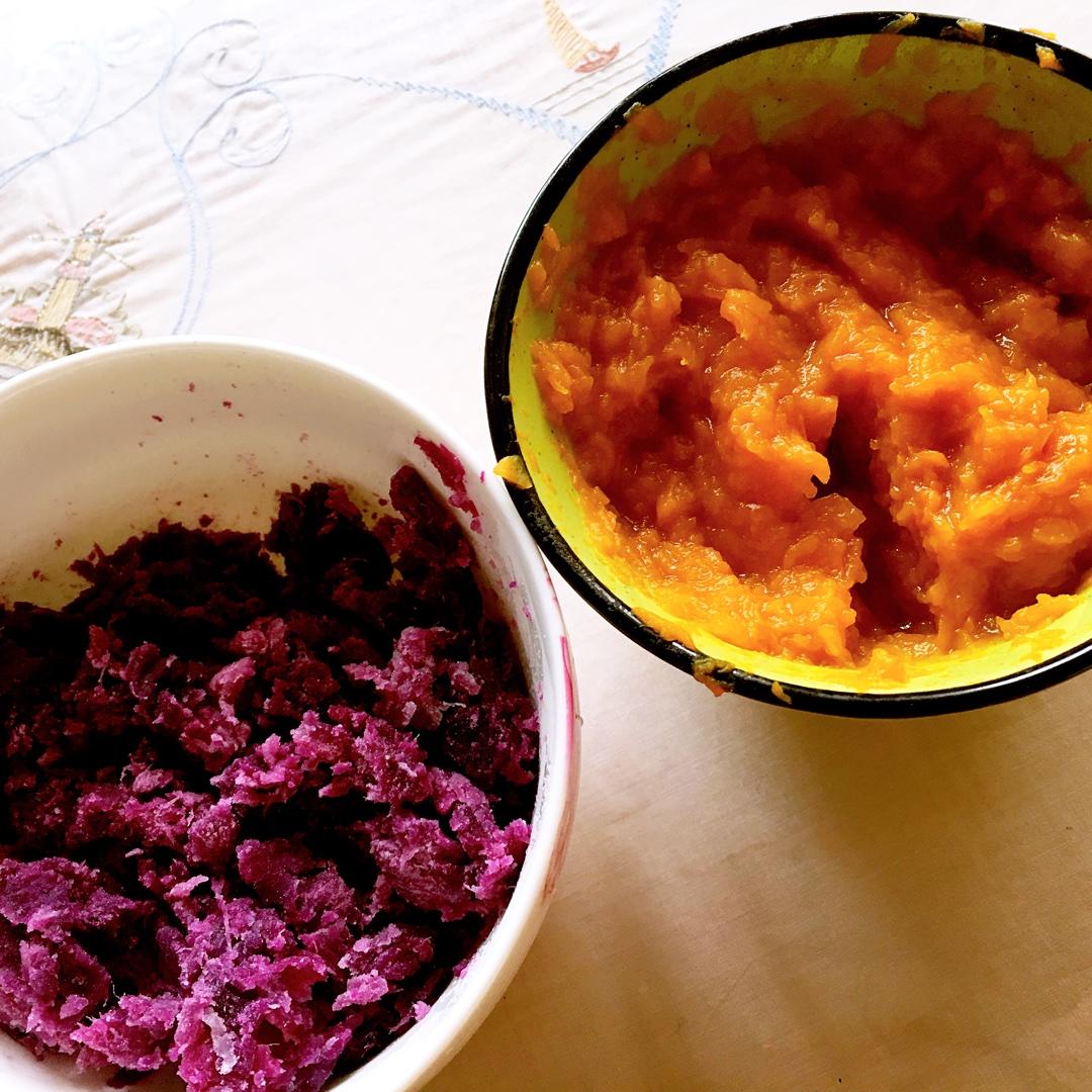 紫薯南瓜酸奶球的做法 步骤2
