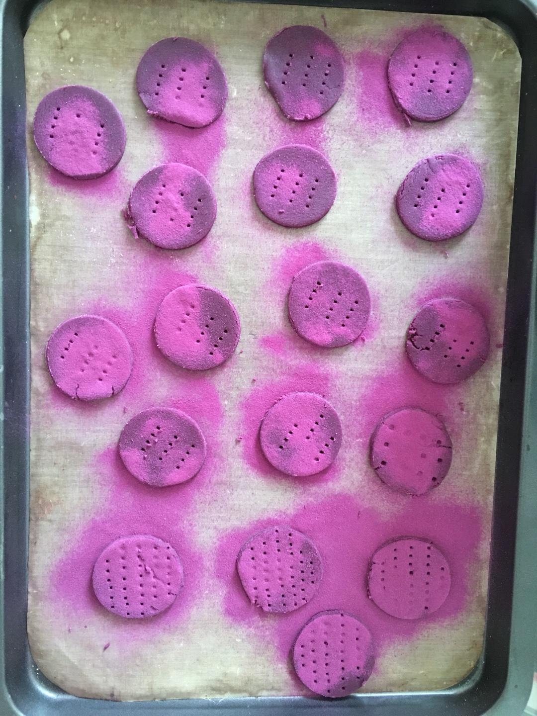 紫地瓜餅乾的做法 步骤3