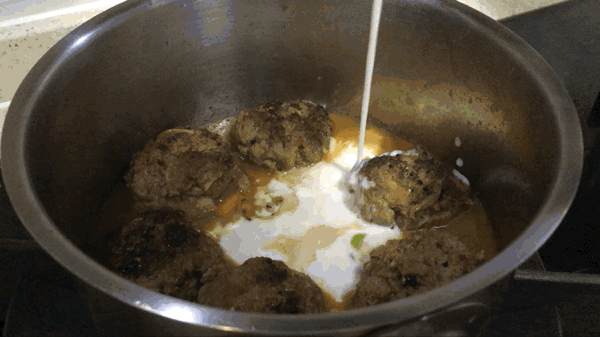椰漿裹辣牛肉丸的做法 步骤9