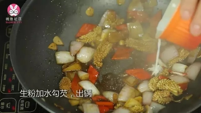【微體兔菜譜】爆炒魷魚卷丨來自大海的開花魷魚的做法 步骤8
