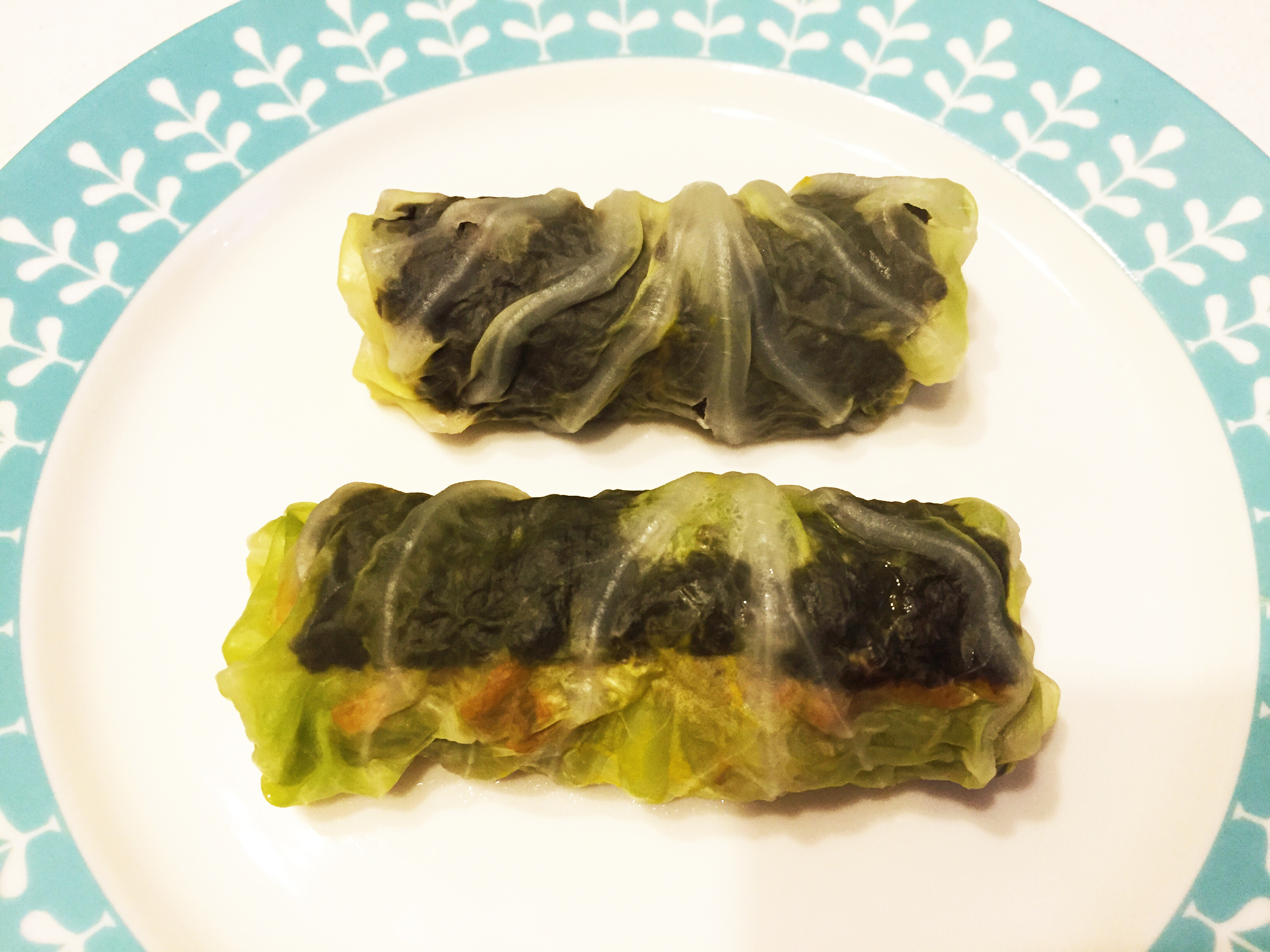 寶寶輔食：清蒸牛肉海苔包菜卷+南瓜蘑菇湯—清淡的「輕」蔬料理，提高夏日食慾！的做法 步骤18