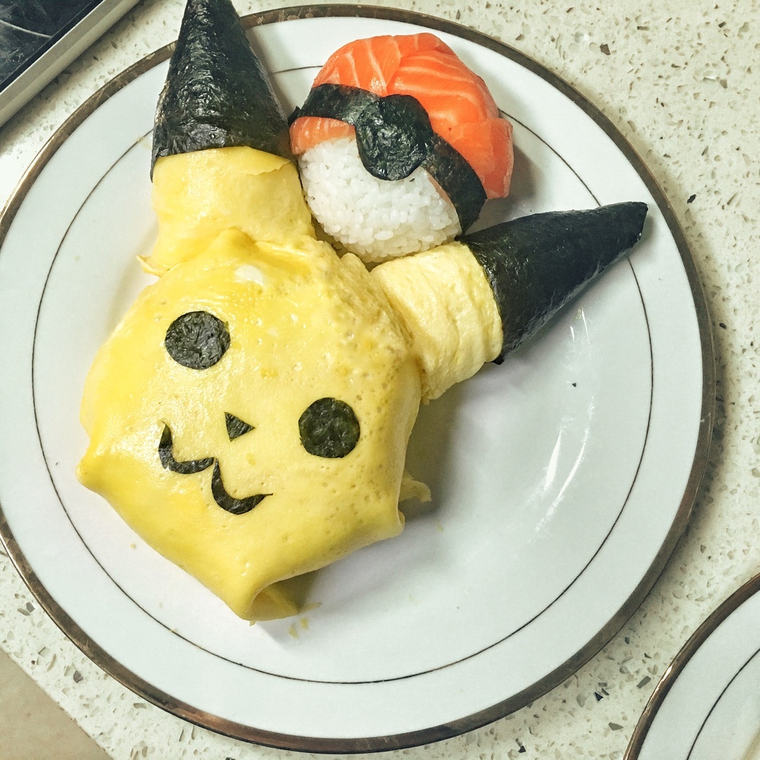 皮卡丘蛋包飯（pokemon plate）的做法 步骤10