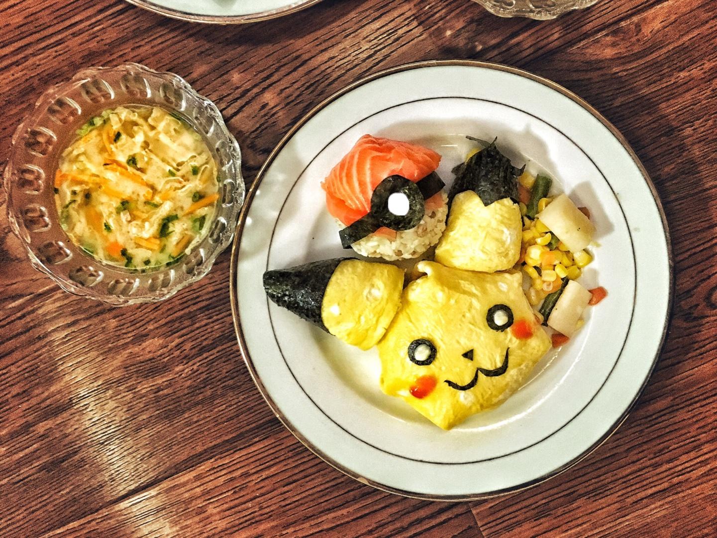 皮卡丘蛋包飯（pokemon plate）的做法 步骤12