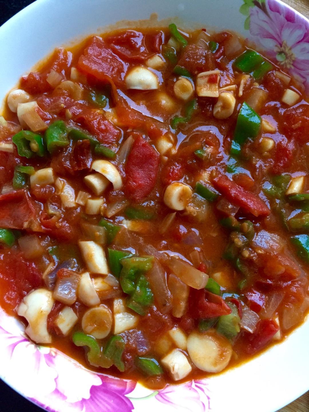 番茄海鮮菇涼麪--拯救夏日的胃的做法 步骤3