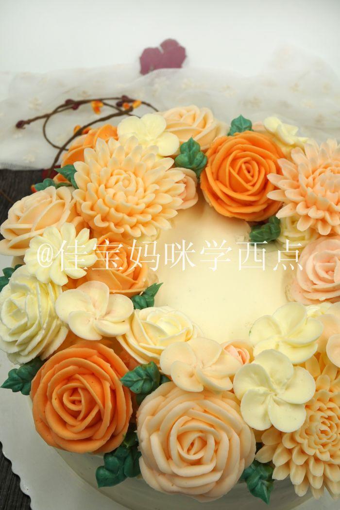 韓式奶油霜裱花蛋糕-佳寶媽咪裱花蛋糕彙總的做法 步骤5