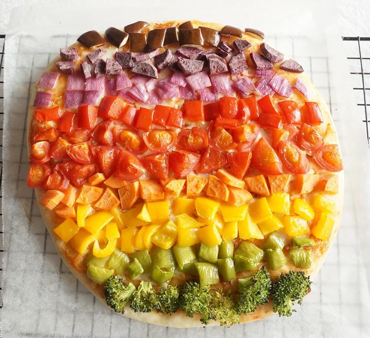 彩虹pizza的做法 步骤5