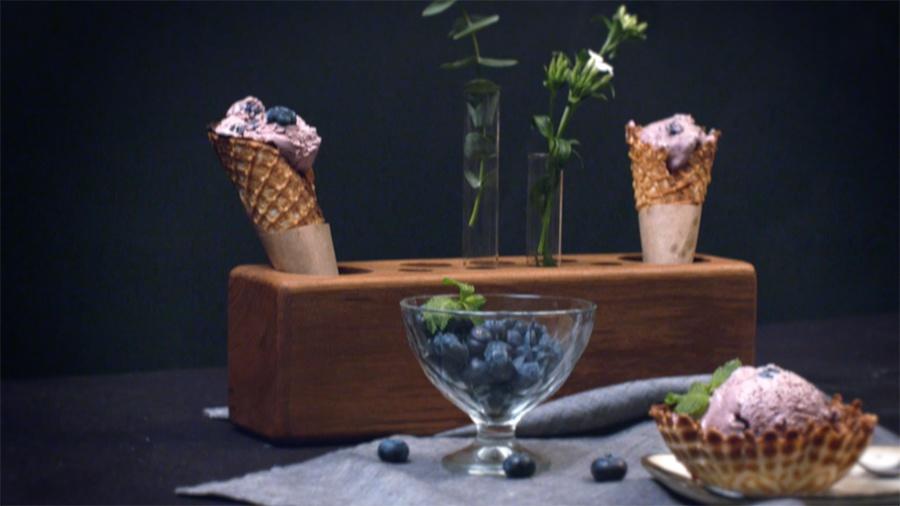 藍莓酸奶冰淇淋｜一條視訊的做法 步骤15