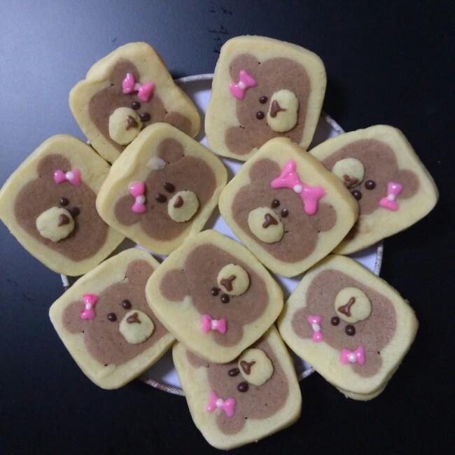 超可愛不用模具版動物曲奇餅乾造型合集（小豬，小貓，青蛙，小熊，小兔）的做法 步骤17