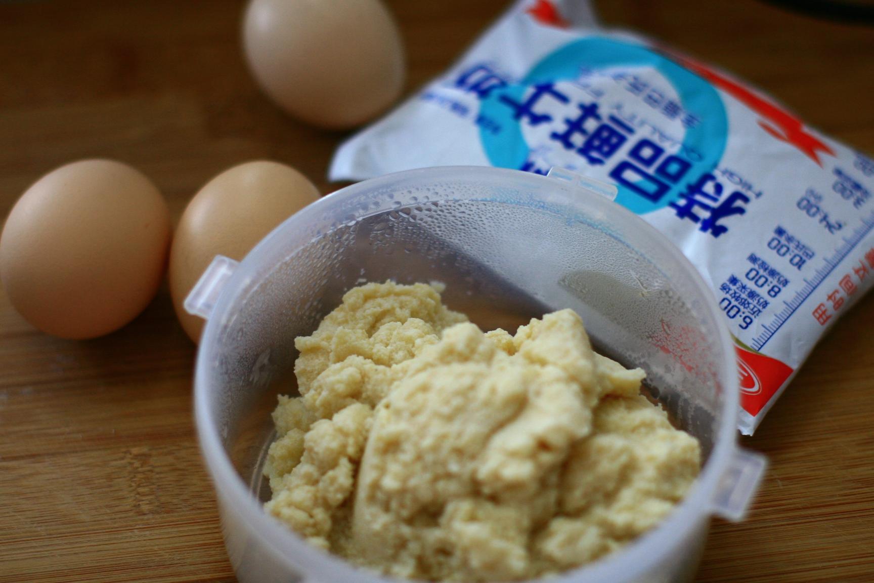 奶香豆渣雞蛋餅的做法 步骤1