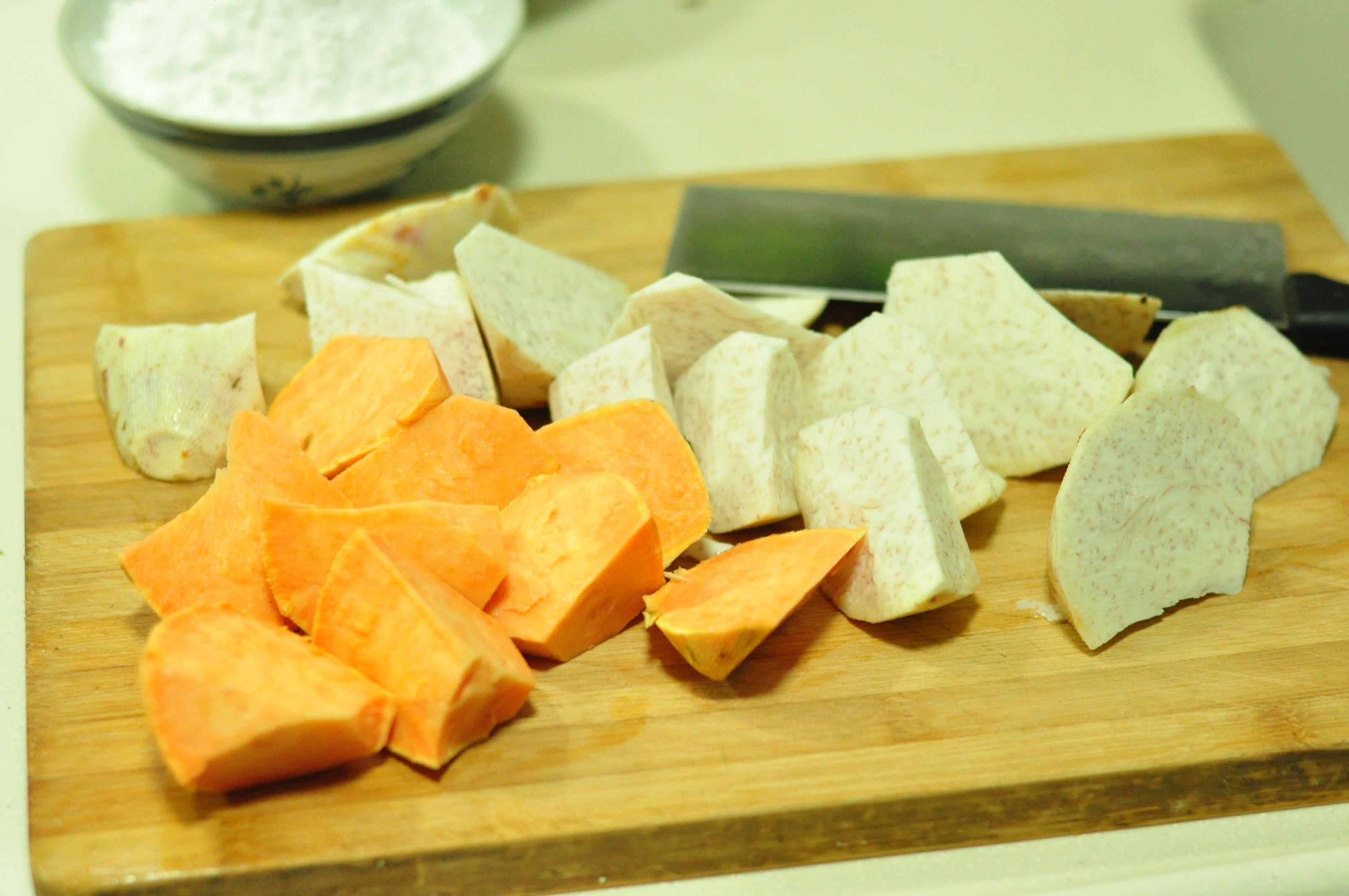 月子菜——紅豆芋圓甜湯（附芋圓薯圓做法）的做法 步骤3