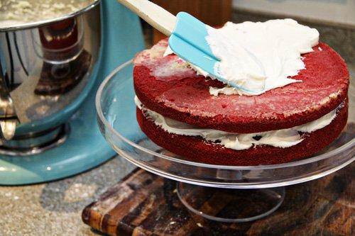 【情人節】 紅色天鵝絨蛋糕 紅絲絨蛋糕的做法 步骤6