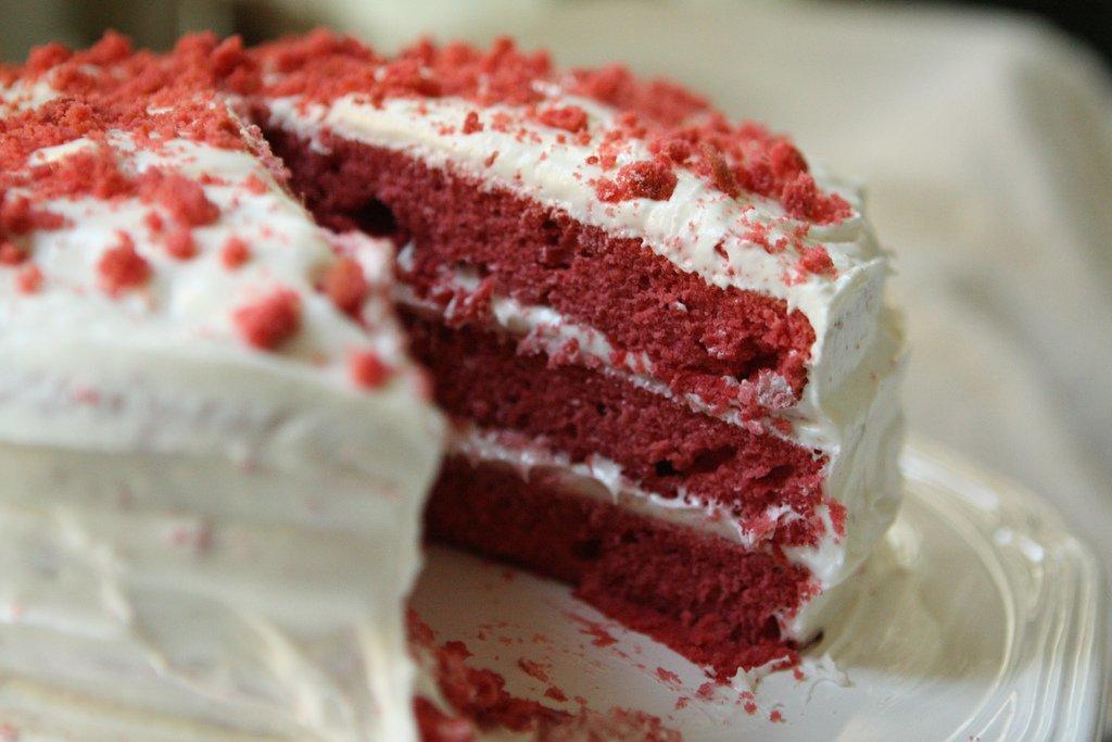 【情人節】 紅色天鵝絨蛋糕 紅絲絨蛋糕的做法 步骤8