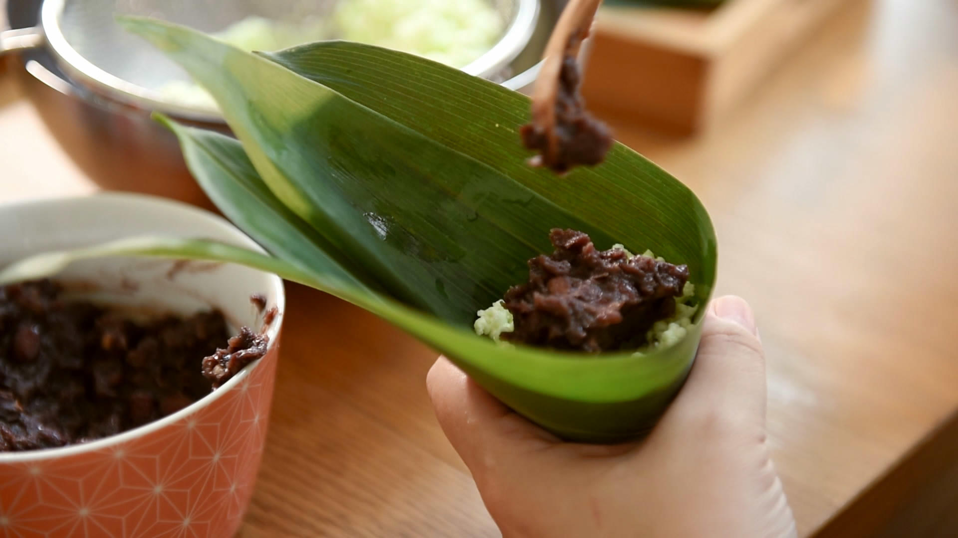 綠油油泰式西米粽子（紅豆/香芋餡）（內含料理視訊）的做法 步骤12