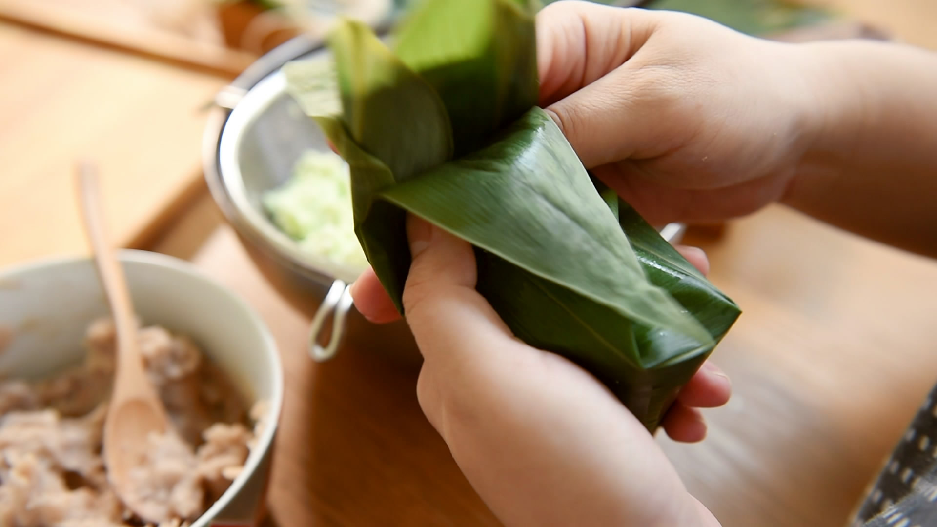 綠油油泰式西米粽子（紅豆/香芋餡）（內含料理視訊）的做法 步骤14