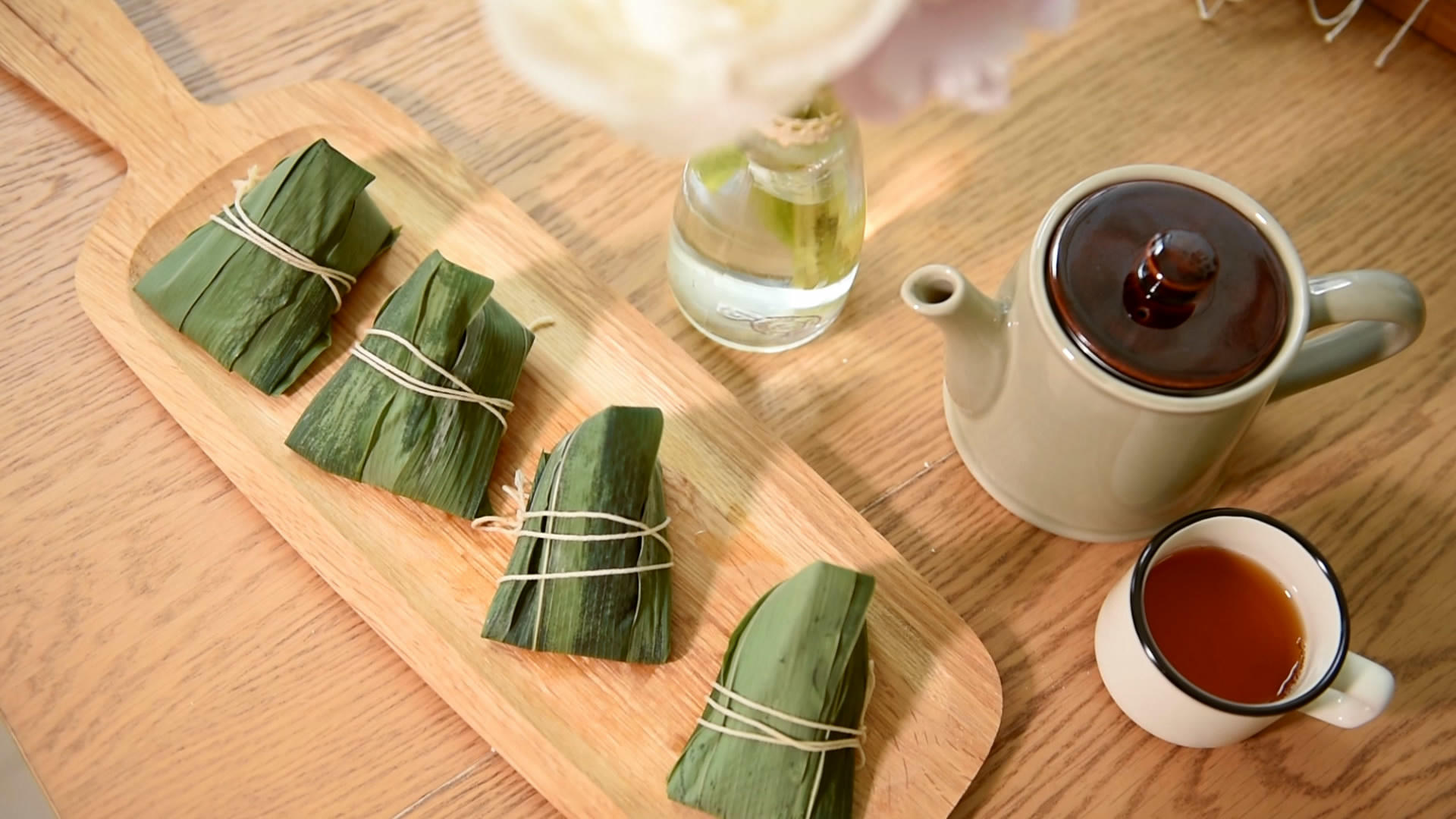 綠油油泰式西米粽子（紅豆/香芋餡）（內含料理視訊）的做法 步骤17