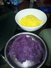 紫薯奶黃月餅（不需烤箱的月餅）的做法 步骤7