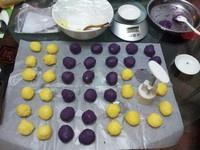 紫薯奶黃月餅（不需烤箱的月餅）的做法 步骤8