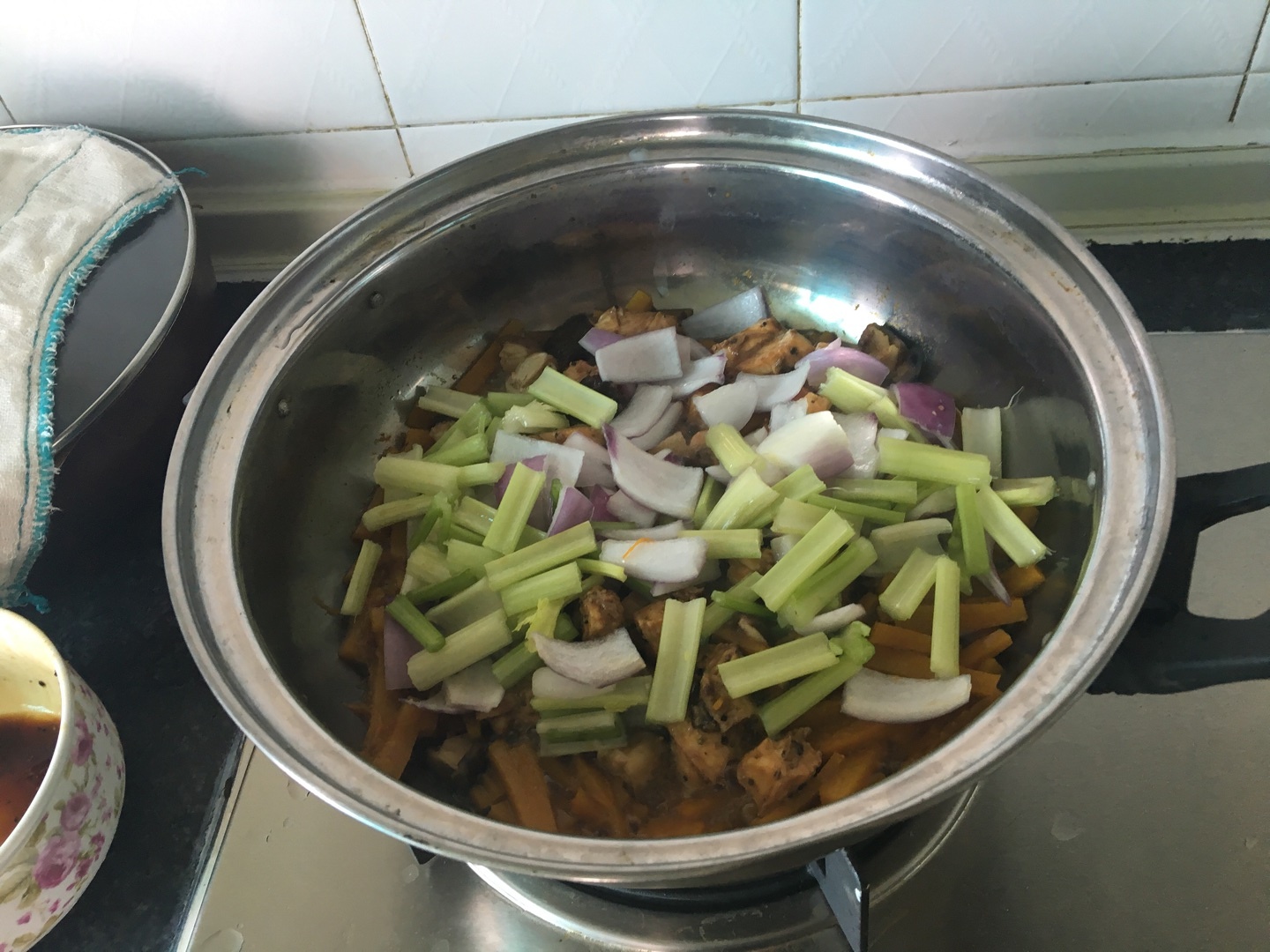 南瓜雞菇營養拌飯的做法 步骤5