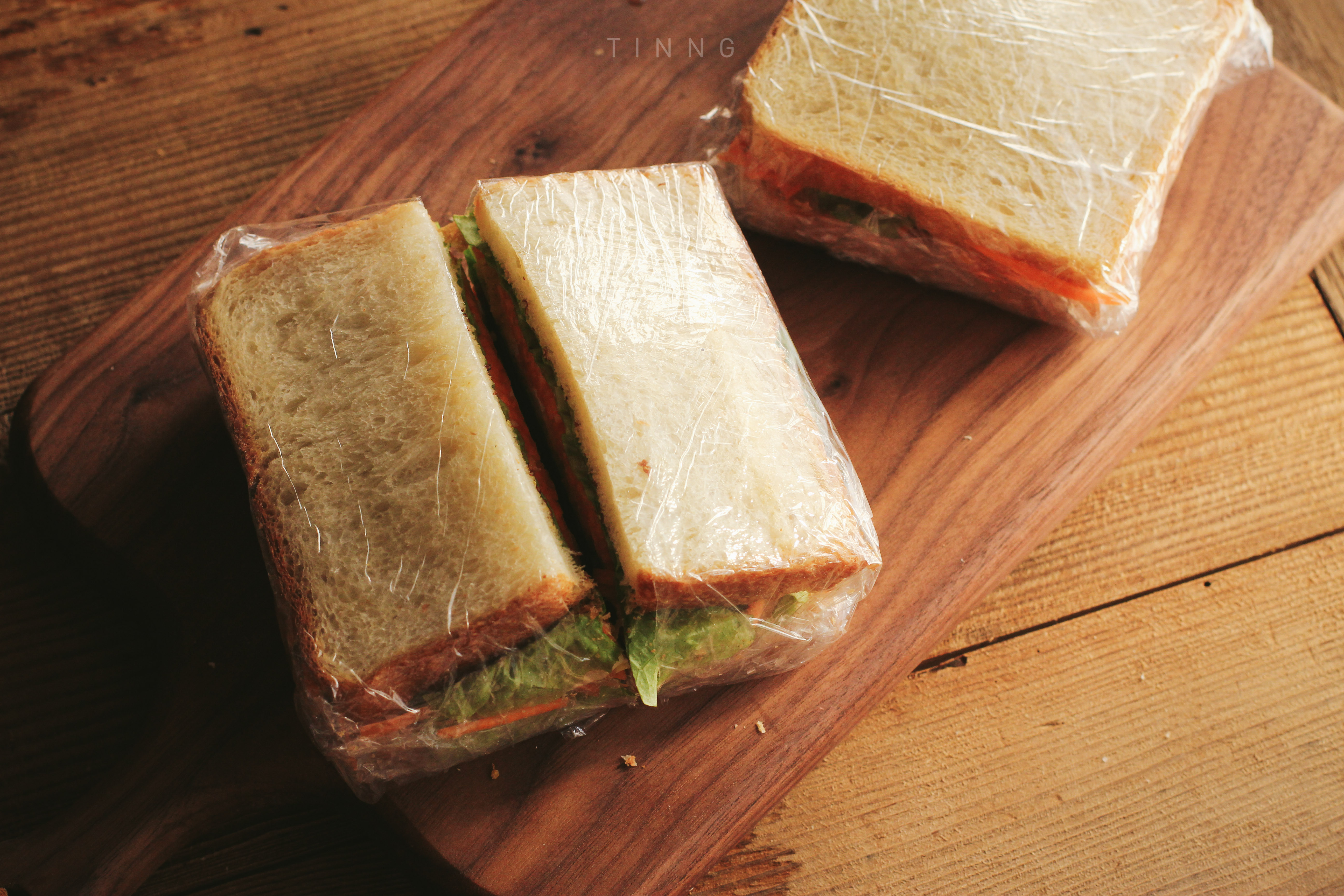 如何做超厚的沼三明治~詳細tip！牛油果雞蛋午餐肉三明治~的做法 步骤13