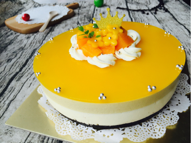 芒果酸奶芝士慕斯蛋糕——樂眾繽紛夏日烘焙大賽獲獎作品的做法 步骤35