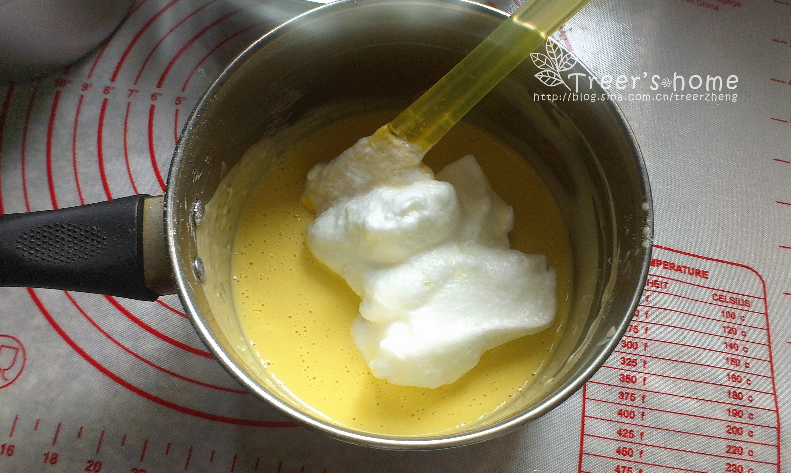 小清新酸奶檸檬蛋糕（3蛋6寸）的做法 步骤8