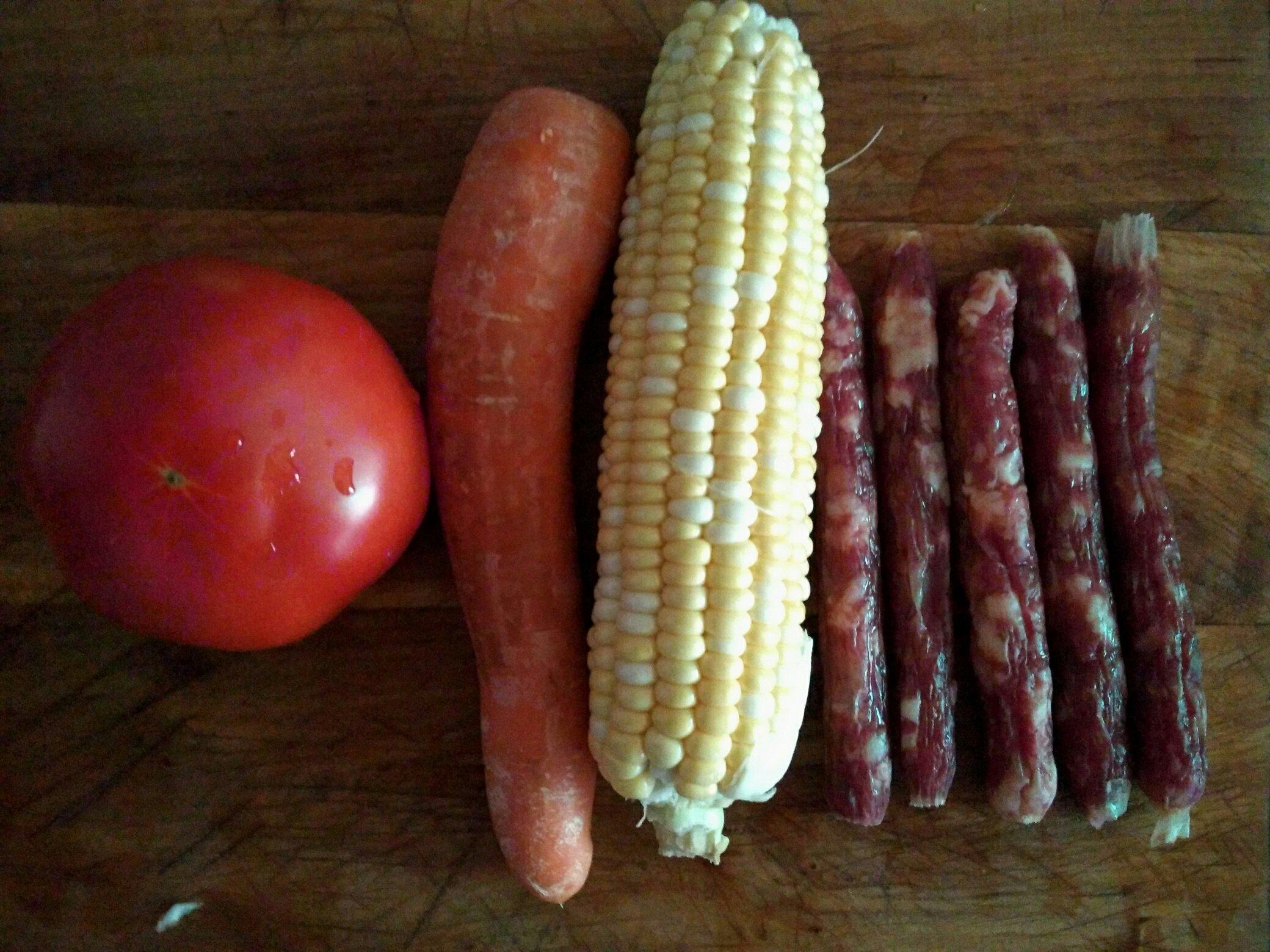臘腸版一隻番茄飯的做法 步骤1