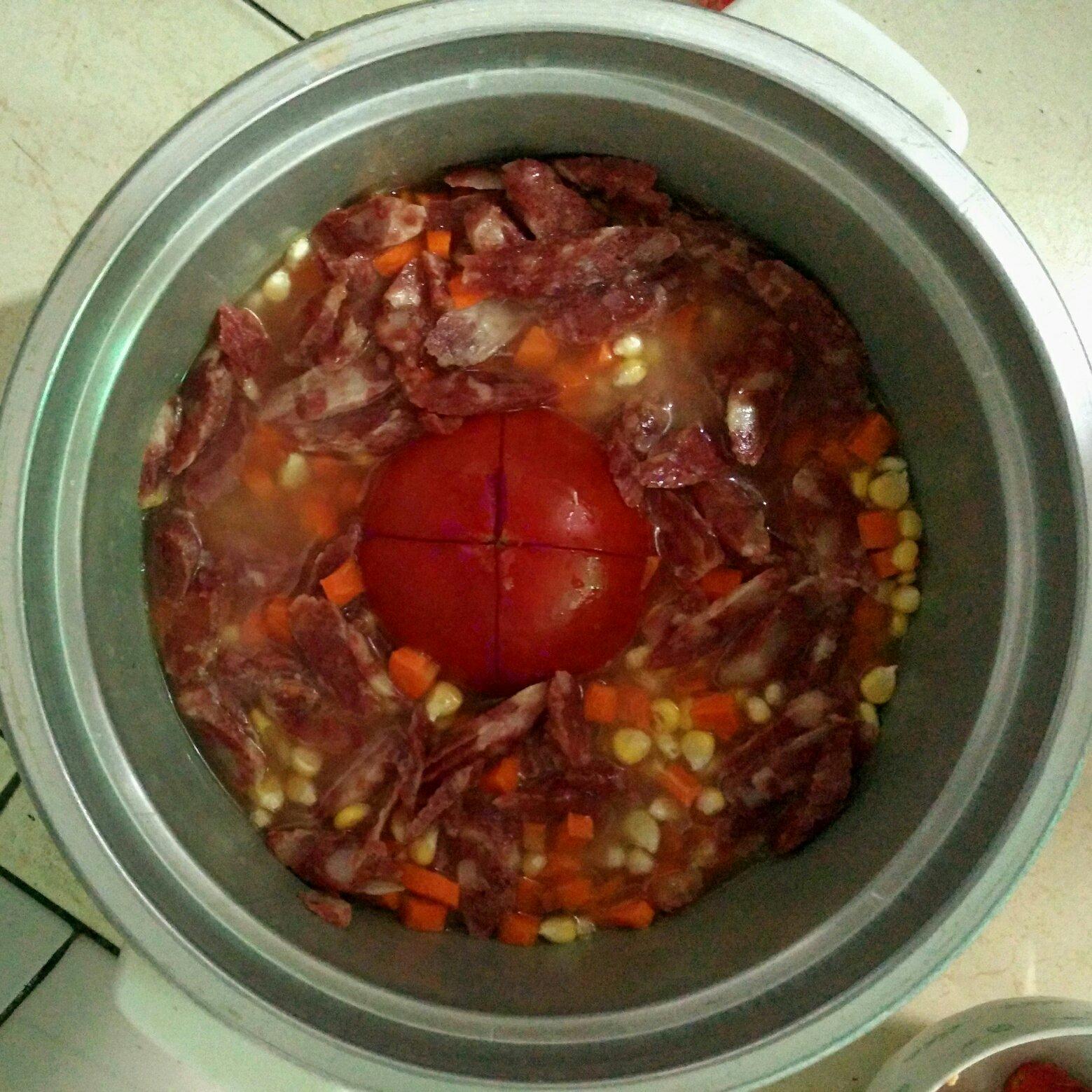 臘腸版一隻番茄飯的做法 步骤3