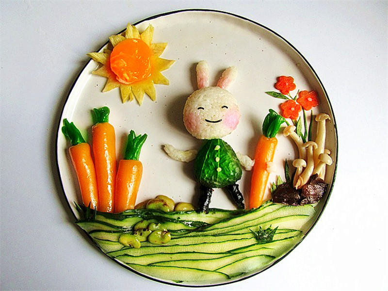 小兔的胡蘿蔔兒童餐的做法 步骤12