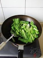 豆豉鯪魚油麥菜的做法 步骤4