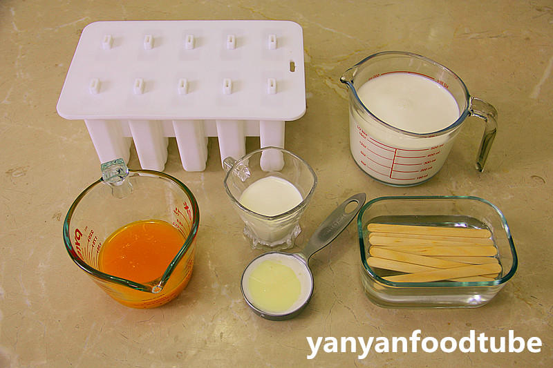 奶油香橙冰棍 Ice-cream (Orange flavor)的做法 步骤1