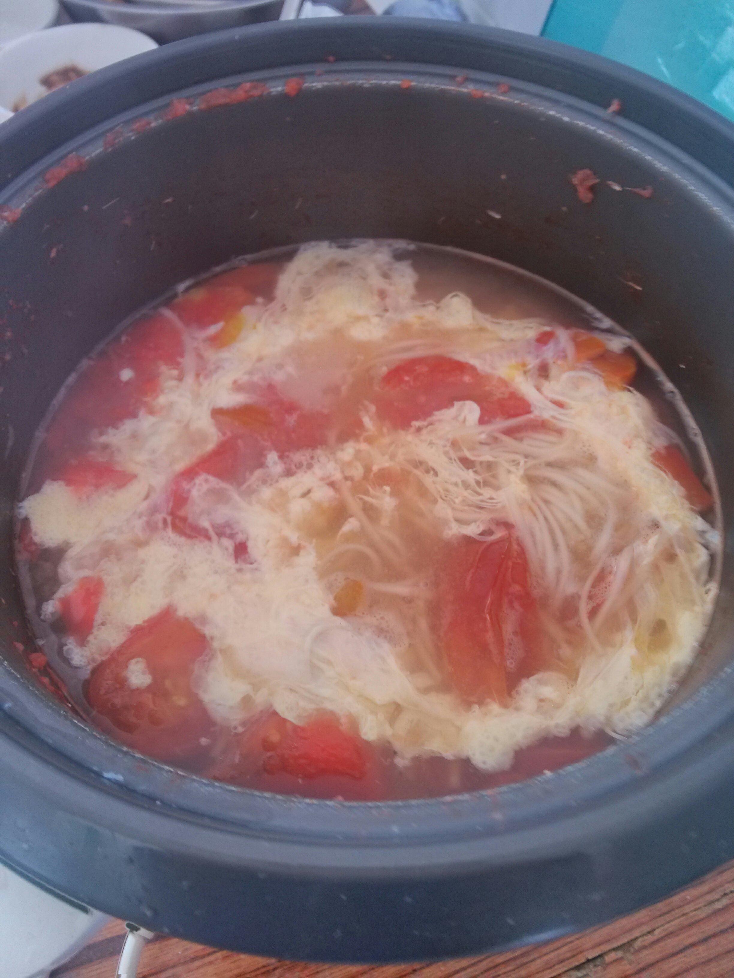 清新原味西紅柿雞蛋麪的做法 步骤6
