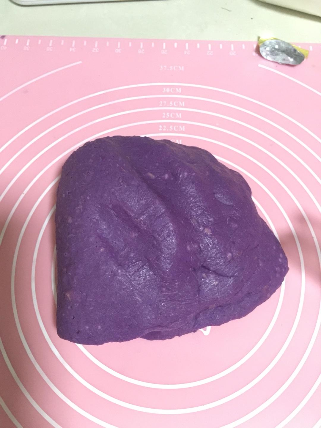香芋紫薯冰皮月餅的做法 步骤3