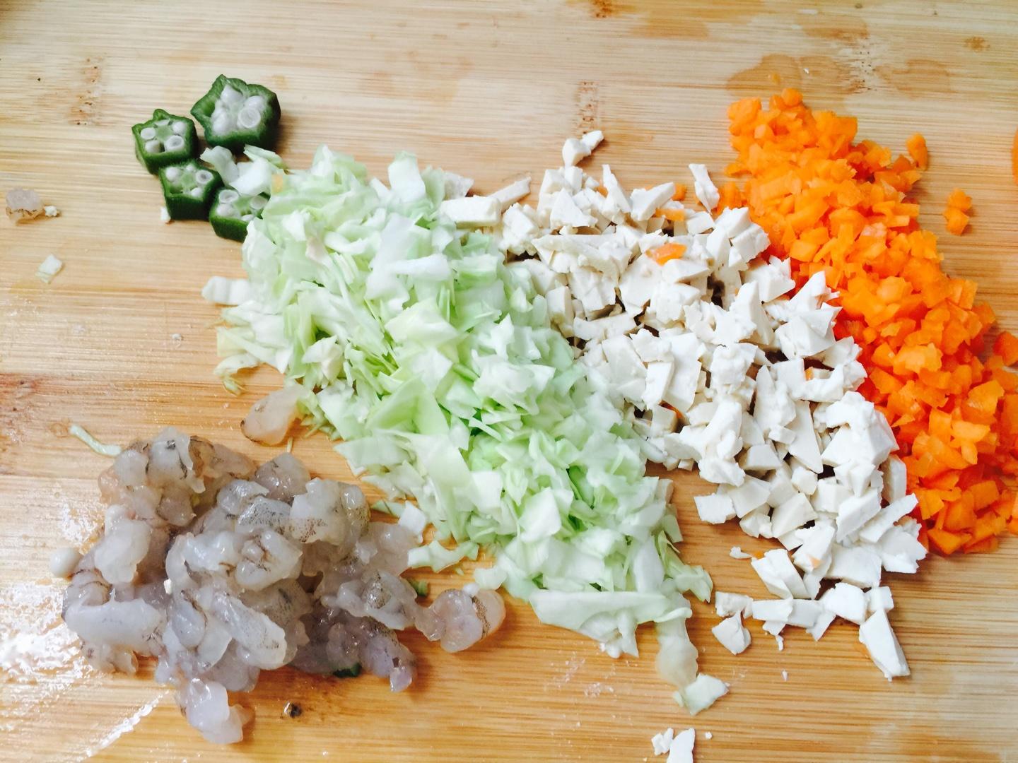 輔食篇：鮮蝦蔬菜餅的做法 步骤1