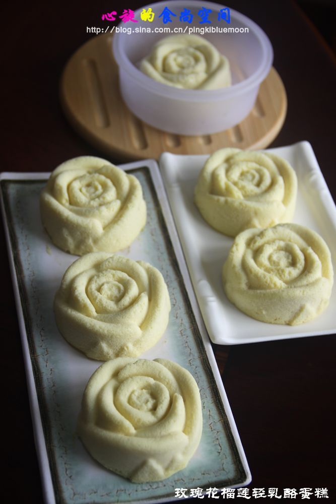 綻放的玫瑰花——玫瑰榴蓮輕乳酪蛋糕的做法 步骤28