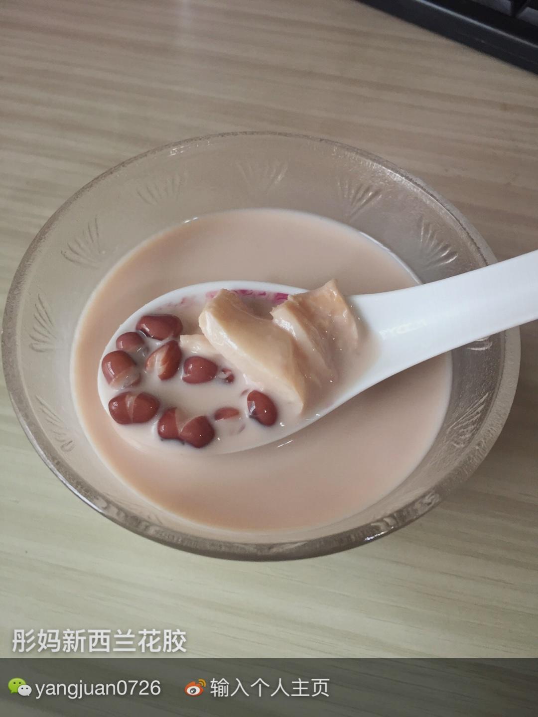 花膠紅豆燉牛奶的做法 步骤5