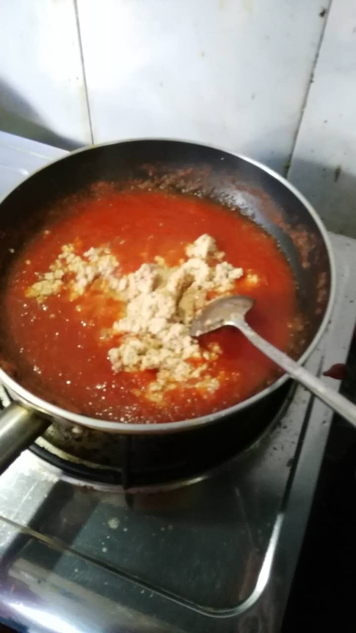 肉末番茄面的做法 步骤4