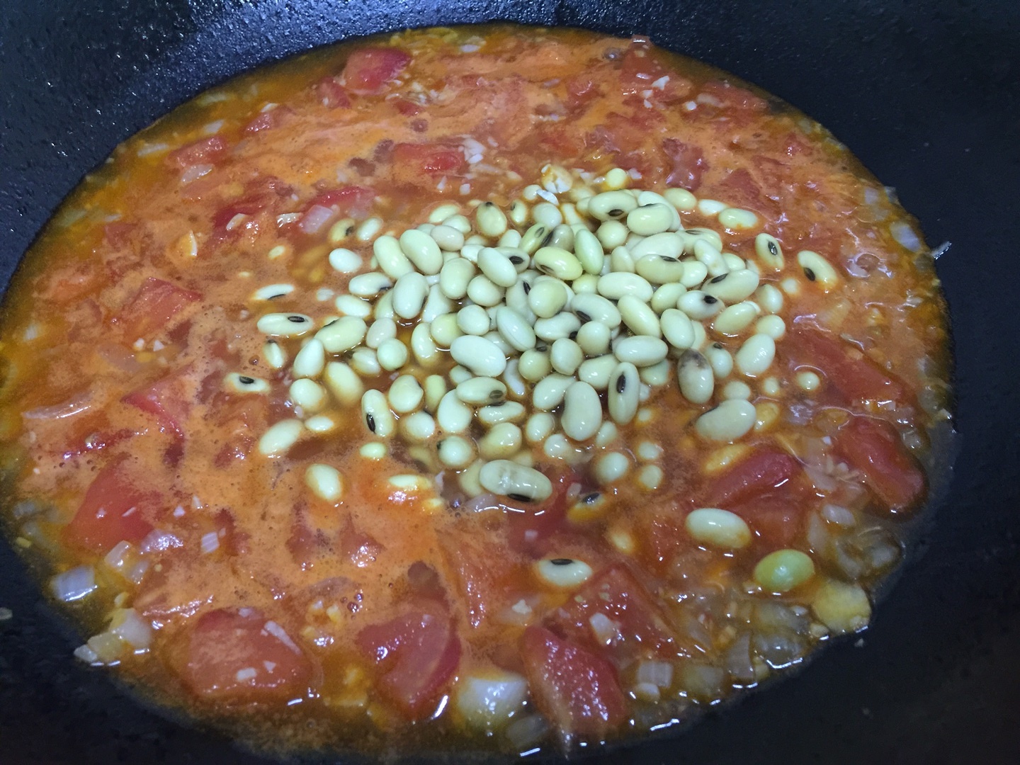 番茄黃豆的做法 步骤8