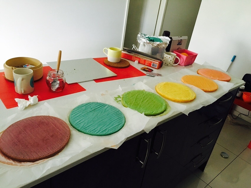 彩虹蛋糕戚風版的做法 步骤2