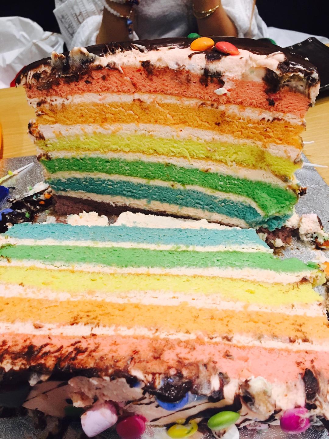彩虹蛋糕戚風版的做法 步骤6
