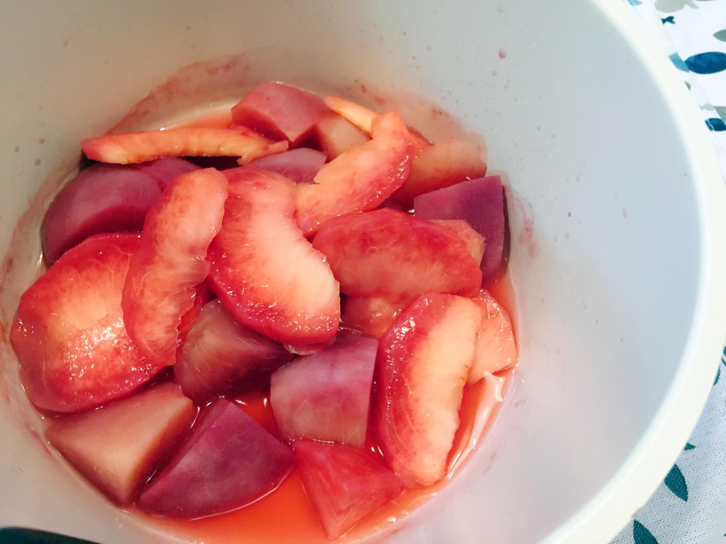 ´͈ ᵕ `͈ ♡°◌̊少女情懷的特製味淋蜜桃子與夏日桃子果凍的做法 步骤6