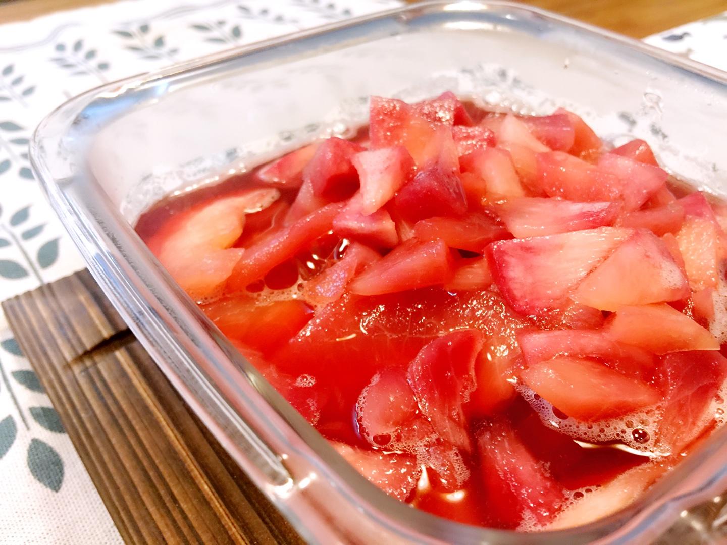 ´͈ ᵕ `͈ ♡°◌̊少女情懷的特製味淋蜜桃子與夏日桃子果凍的做法 步骤10