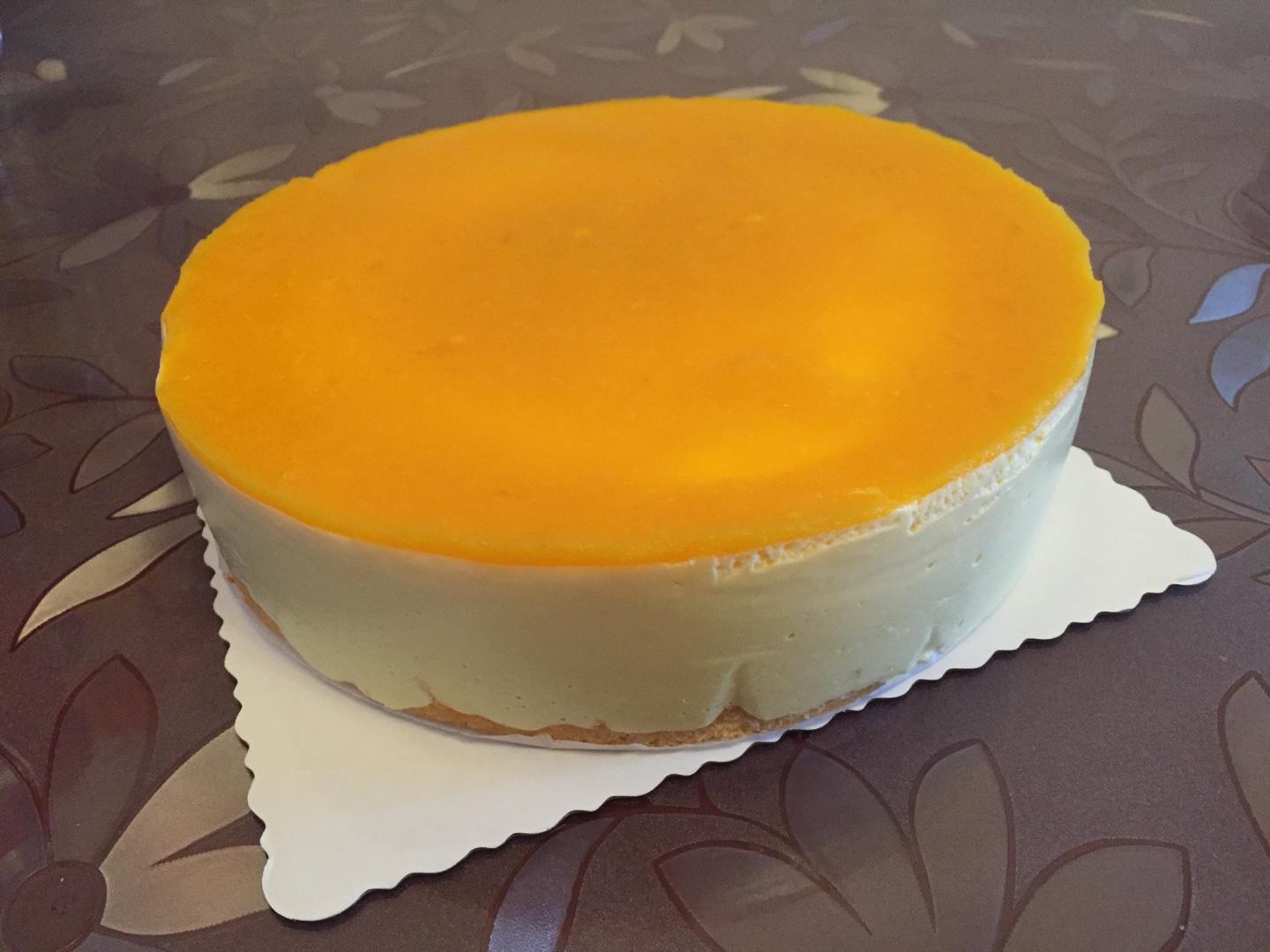 芒果酸乳酪慕斯蛋糕的做法 步骤10