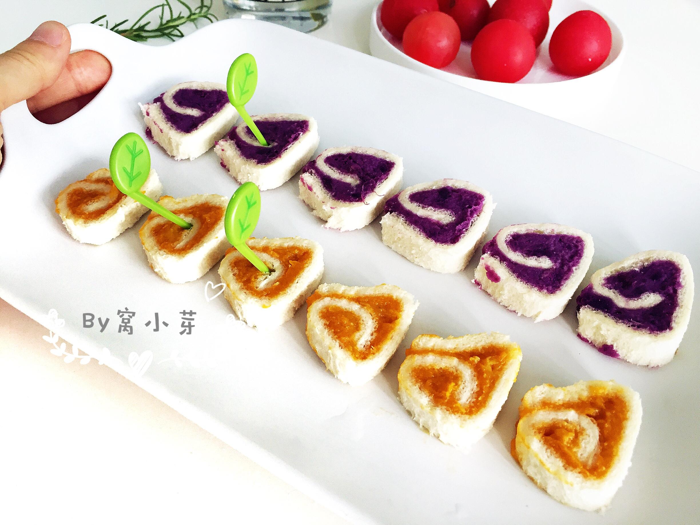 寶寶輔食：紫薯南瓜吐司卷-營養豐富，口感軟糯，適合斷奶期的寶寶的做法 步骤9