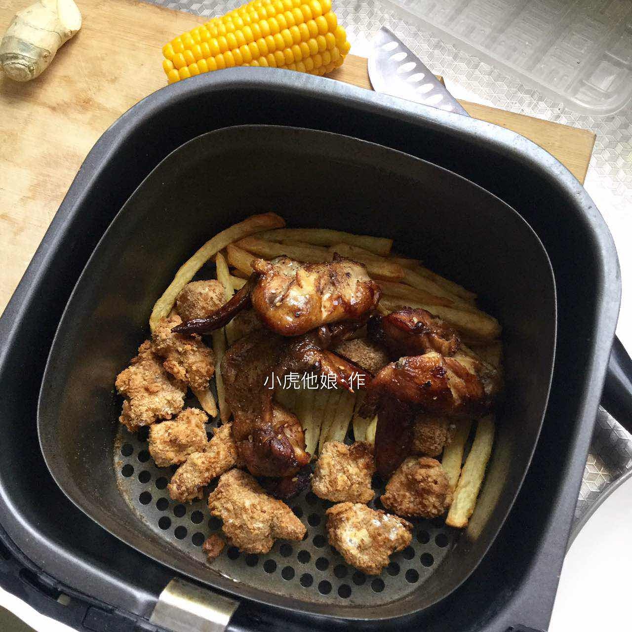 自制KFC肯德基奧爾良雞翅雞米花薯條---空氣炸鍋版的做法 步骤8