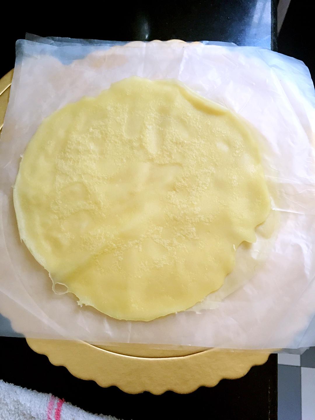 芒果千層蛋糕，蛋皮不破裂，不起泡的做法 步骤6
